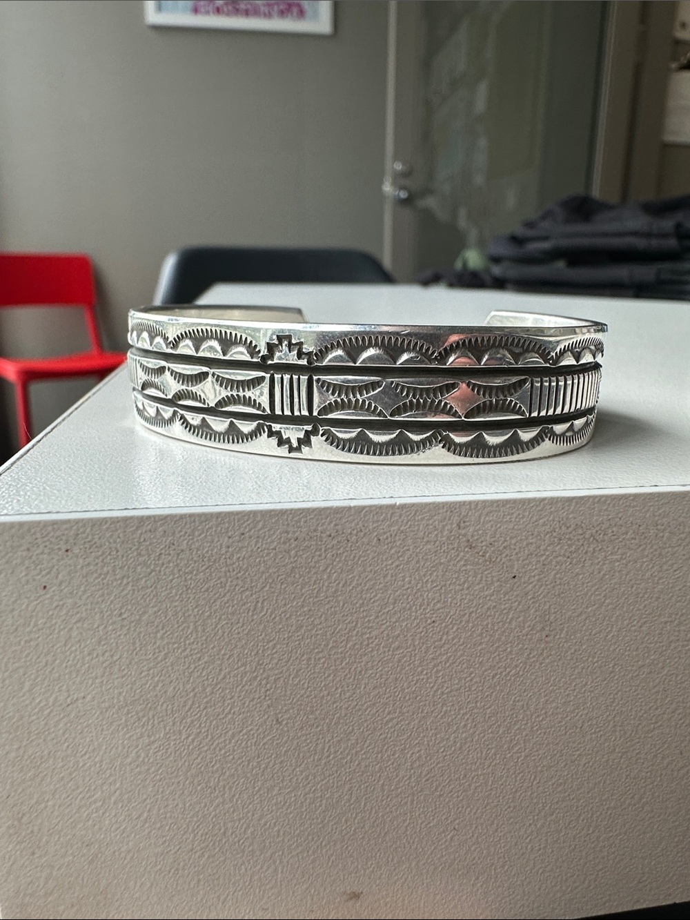 Navajo Sterling Cuff Bruce Morgan